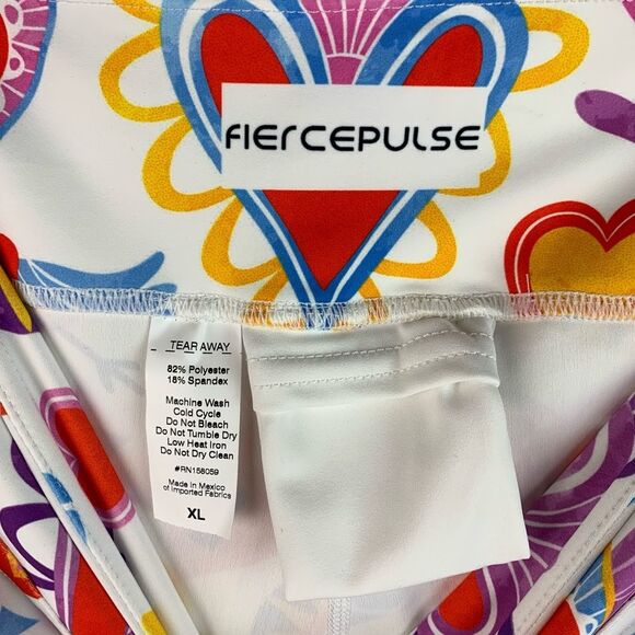 Fiercepulse women’s heart pattern Valentine’s Day leggings size x-large - Picture 5 of 8